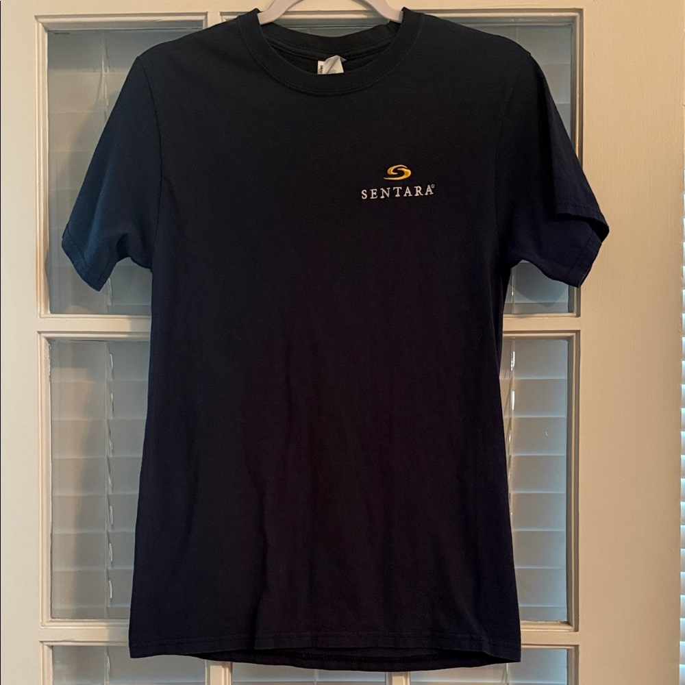Sentara embroidered navy short sleeve